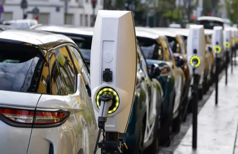 Electric Cars Charging at Public Stations