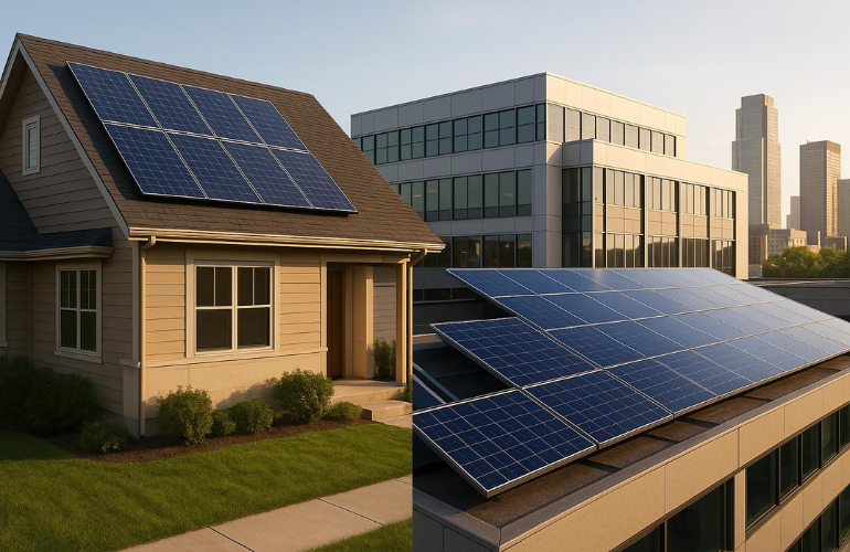 Residential and Commercial Solar Panel Installations.